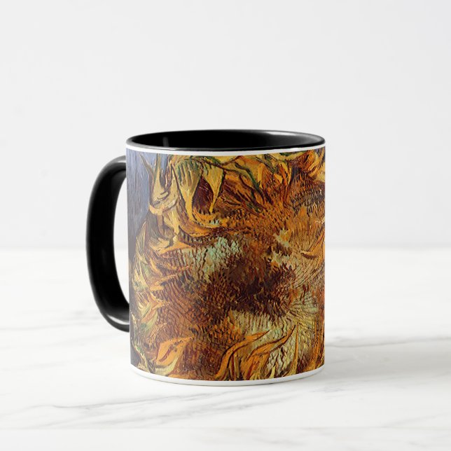 Mug Vincent van Gogh - Vie morte : Deux tournesols cou (Devant gauche)