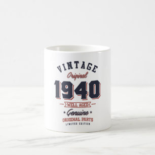 Mug Vintage 1940 Né en 1940 Retro Anniversaire Cadeau