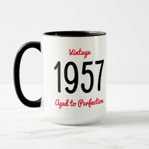 Mug Vintage 1957 Vieilli à la Perfection 60 Fête d'ann