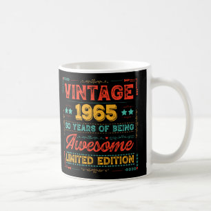 Mug Vintage 1965 Fait en 1965 60e anniversaire 60 ans
