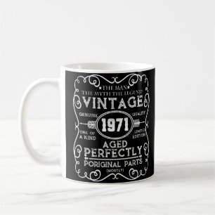 Mug Vintage 1971 Mythe de l'homme Légende 50e anniver