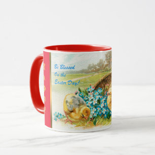 Mug Vintage 3 poulets Vacances de Pâques
