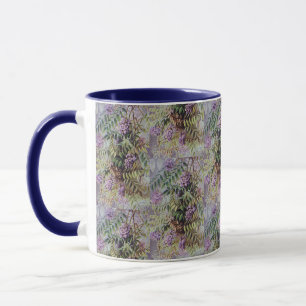 Mug Vintage Américaine Wisteria Fleurs violettes Flora