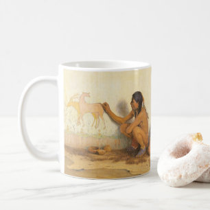 Mug Vintage Amérindien, artiste indien par Couse