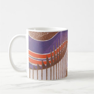 Mug Vintage Art Déco Jazz Pochoir Escalier Motif
