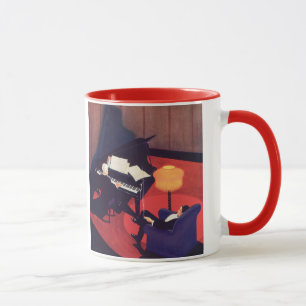 Mug Vintage Art Déco Music Lounge Piano Player Pianist