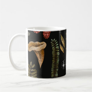 Mug Vintage bois nature motif sans couture. Amanita 