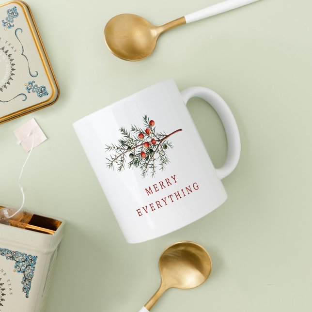 Mug Vintage Botanique de Noël (Créateur téléchargé)