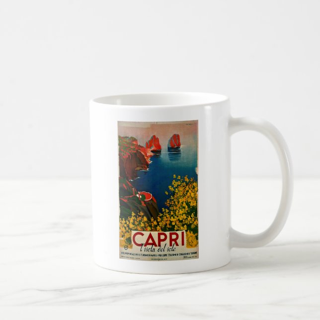 Mug Vintage Capri L'Isola del Sole Italie (Droite)