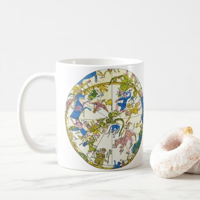 Mug Vintage céleste, sphère arabe, constellations (Avec donut)