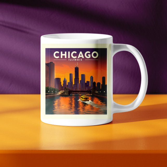 Mug Vintage Chicago Illinois (Créateur téléchargé)