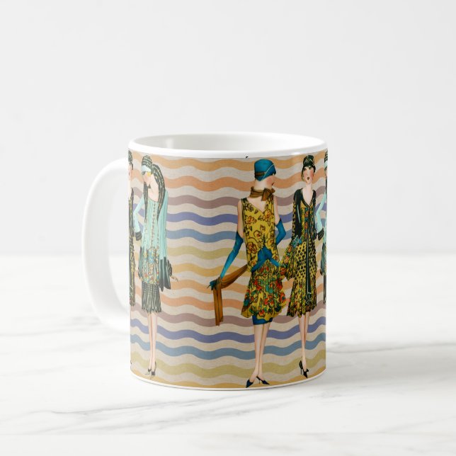 Mug Vintage Classy Woman Art Nouveau (Devant gauche)