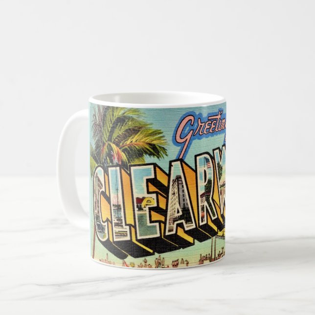 Mug Vintage Clearwater en Floride (Devant gauche)
