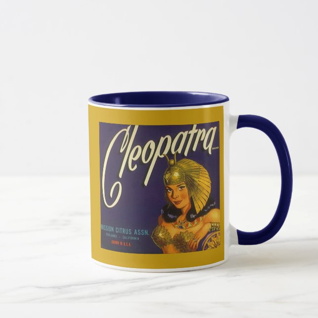 MUG ~ VINTAGE CLEOPATRA CITRUS CRATE LABEL! (Right)