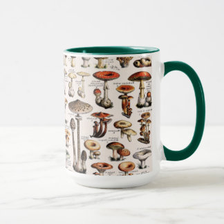 Mug Vintage Colorful Mushrooms By Adolphe Millot