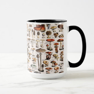 Mug Vintage Colorful Mushrooms By Adolphe Millot