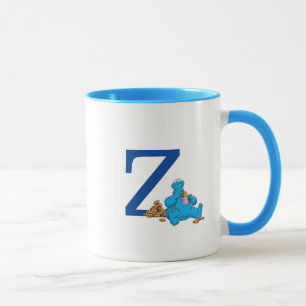 Mug Vintage Cookie Monster Manger Cookies Monogram Z
