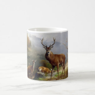 Mug Vintage Deer Stag - Animaux Vieux Illustration Art