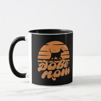 Mug Vintage Dobe Mom Sunset Dog Art