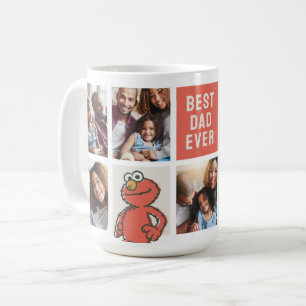 Mug Vintage Elmo   Meilleur papa - Collage photo