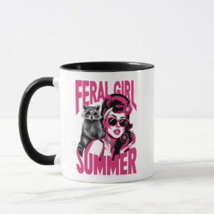 Mug Vintage Feral Girl été Opossum Funny Raccoon