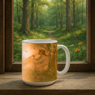 Mug Vintage fille avec lapins par Frederick Church