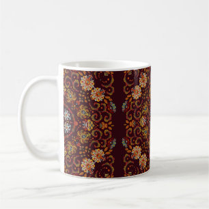 Mug Vintage foulard de soie ou carré de mouchoir motif