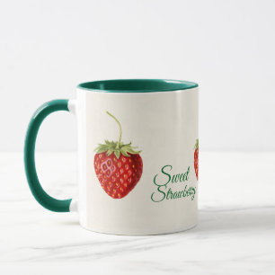 Mug Vintage fraise sucrée personnalisée