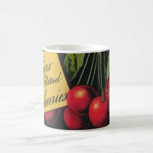 Mug Vintage Fruit Crate Étiquette Art, Thurber Cherrie