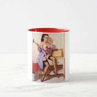 Mug Vintage Gil Elvgren marteau classique Pinup Girl