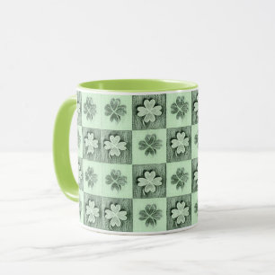 Mug Vintage Green St Patrick shamrock rétro motif M