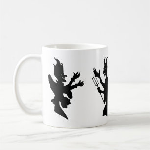 Mug Vintage Halloween Demon Devil Silhouettes