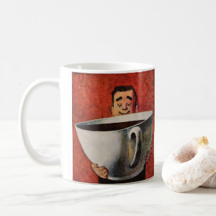 Mug Vintage Happy Man Boire la Coupe Géante de Café
