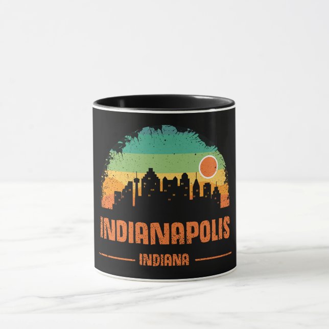 Mug Vintage Indianapolis City Bloomington Retro (Centre)
