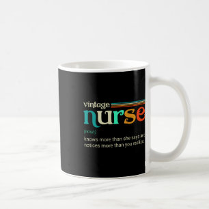 Mug Vintage Infirmière Noun Définition En Sait Plus Qu