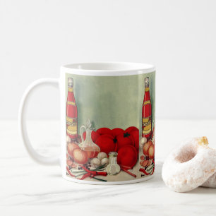 Mug Vintage Italien Alimentation Tomate Onions Poivron