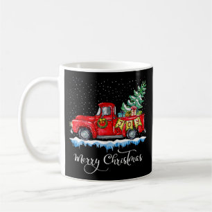 Mug Vintage Joyeux Camion rouge de Noël Vieux mode Ch