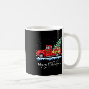 Mug Vintage Joyeux Camion rouge de Noël Vieux mode Ch