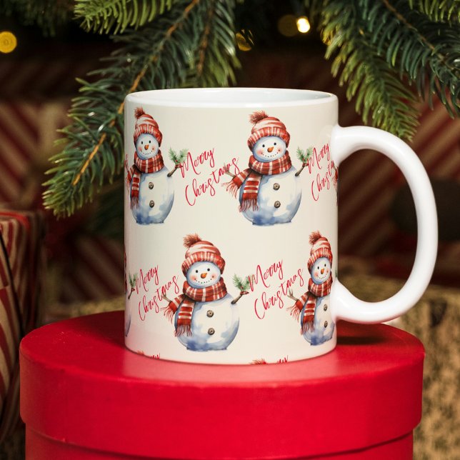 Mug Vintage Joyeux Noël & Snowmen (Créateur téléchargé)