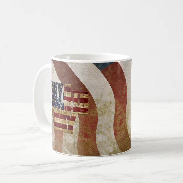 Mug Vintage Juillet 4 Indépendance Conception (Devant gauche)