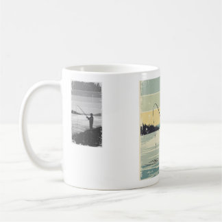 Mug Vintage Lakeside Fishing Silhouette