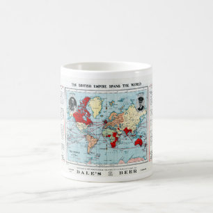 Mug Vintage L'Empire britannique parcourt la carte du