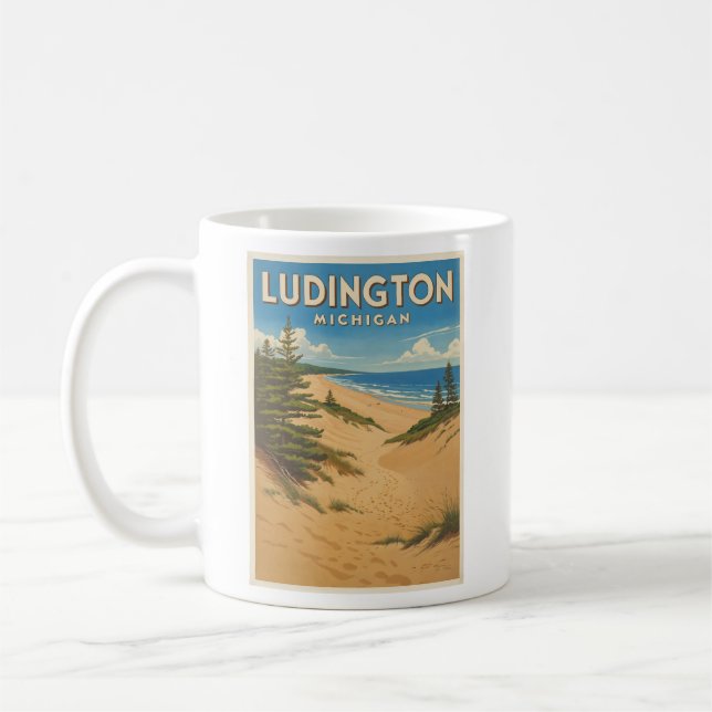 Mug Vintage Ludington Michigan (Gauche)