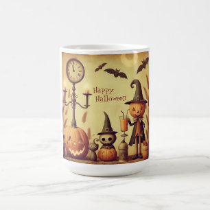 Mug Vintage, lunatique Halloween citrouilles & chauves