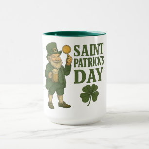 Mug Vintage, lutin Saint Patrick's Day 