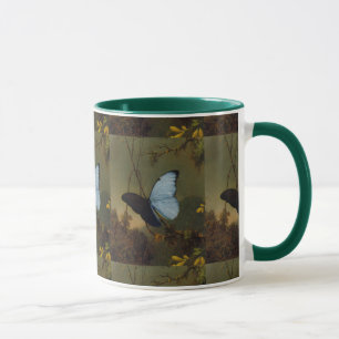 Mug Vintage Martin Johnson Heade Blue Morpho Butterfly