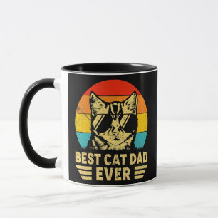 Mug Vintage Meilleur Chat Papa Jamais Retro Fête des p