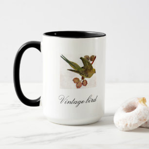 Mug Vintage mignon coloré Oiseau et feuillage