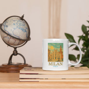 Mug Vintage Milan Italie Travel Retro Imprimer