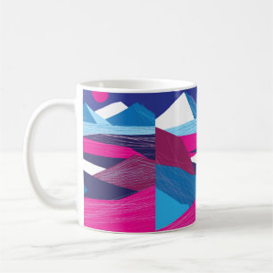 Mug Vintage montagnes et paysage avec